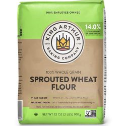 King Arthur, Sprouted Wheat Flour, 100% Whole Grain, Non-GMO Project Verified, Certified Kosher, 2 Pounds (Packaging May Vary)