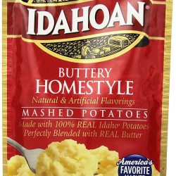 Idahoan Buttery Homestyle Mashed Potatoes, Made with Gluten-Free 100-Percent Real Idaho Potatoes, 4-ounce Pouch (4 Servings)